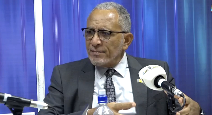 Prime Minister Godwin Friday speaking on NBC Radio on Wednesday, Sept. 30, 2026. 