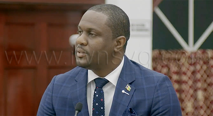 Senator Jemalie John speaking in Parliament on Aug. 27, 2026.