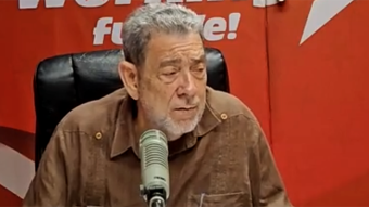 Opposition Leader Ralph Gonsalves speaking on Star Radio on Monday, Sept. 28, 2026.
