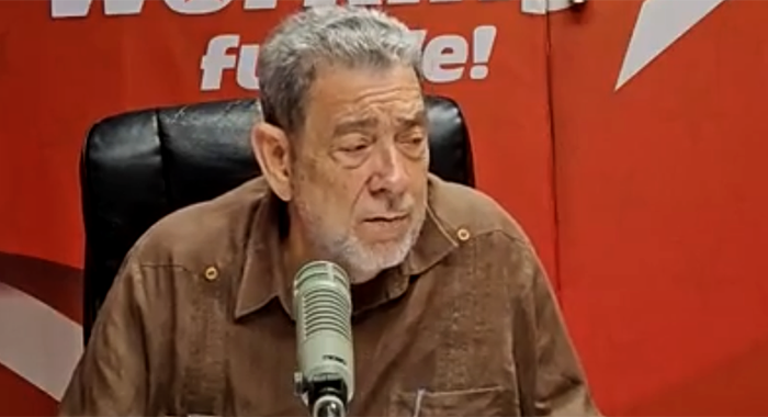 Opposition Leader Ralph Gonsalves speaking on Star Radio on Monday, Sept. 28, 2026.