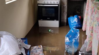 A flooded house in Buccament Bay on Tuesday, Oct. 6, 2026. 