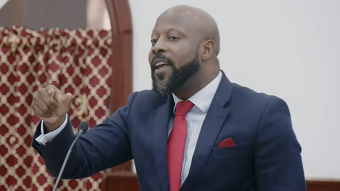 Opposition senator Carlos James speaking in Parliament on Thursday, Oct. 22, 2026. 