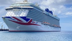 A cruise ship in Kingstown.
