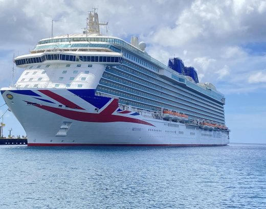 A cruise ship in Kingstown.