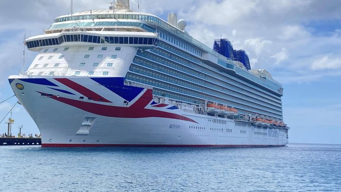 A cruise ship in Kingstown.