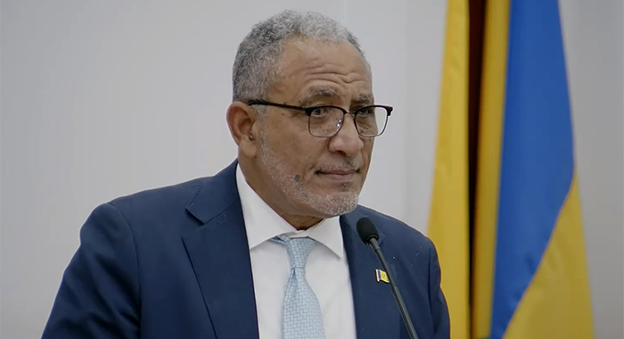Prime Minister Godwin Friday speaking in Parliament on Thursday, Oct. 22, 2026. 