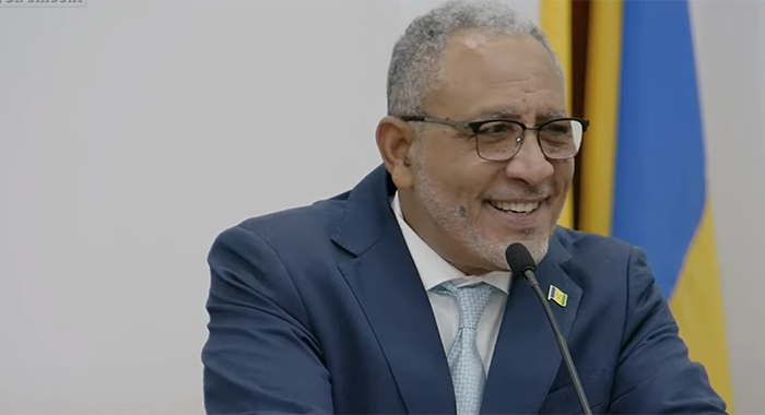 Prime Minister Godwin Friday speaking in Parliament on Thursday, Oct. 22, 2026. 