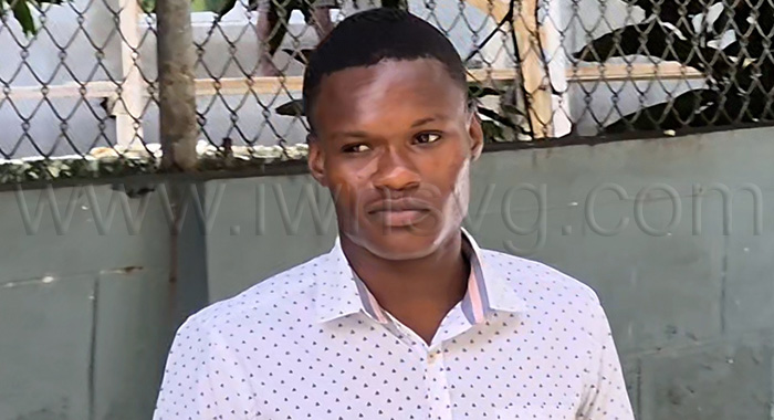 Orlando Jr McDonald leaves the Serious Offences Court on Tuesday, Oct. 13, 2025, after being fined for possession of ammunition without a licence. 
